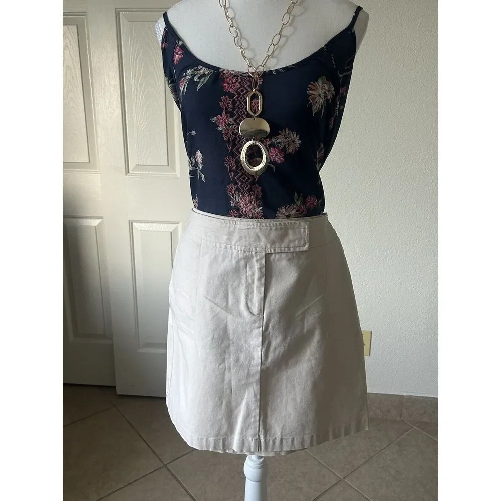 Style‎ & Co Beige Pockets Belted Pencil/Straight Knee Length Skirt Size 14P